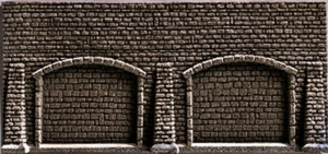 Фото стена из камня с закрытыми арками и опорами NOCH 58125