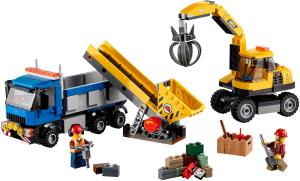 Фото конструктора LEGO City Экскаватор и грузовик 60075