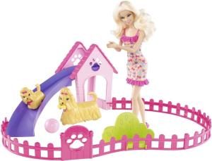 Фото куклы Mattel Barbie тренирует щенков 6559X