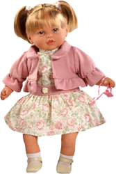 Фото куклы Arias в розовом платье с соской Т55582