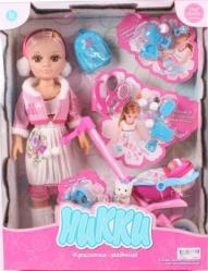 Фото куклы Joy Toy Никки с коляской и аксессуарами 5325