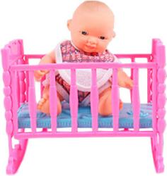Фото куклы S+S Toys Пупс с кроваткой EI66611R