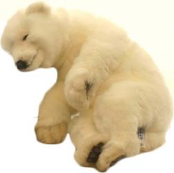 Фото белый медвежонок спящий Hansa 5260