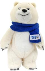 Фото белый мишка с шарфом 20 см Sochi 2014 Т55341