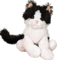 Фото черно-белая кошка Webkinz HS016 16.5 см