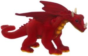 Фото дракон красный миниатюрный 30 см Hansa 5937