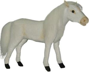 Фото лошадь белая 32 см Hansa 3753