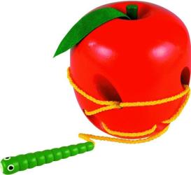 Фото игра–шнуровка Яблоко и гусеница Woody W90471