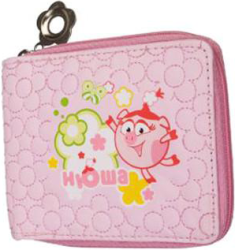 Фото пенала для школы Кошелек Смешарики Нюша и зеленая ромашка 81170