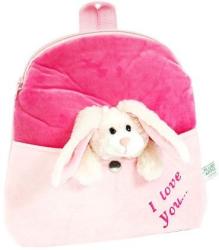 Фото школьного рюкзака Plush Apple Зайка в кармашке K01133A