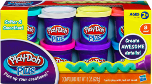 Фото мягкого пластилина Hasbro Play-Doh Plus Набор из 8 банок A1206