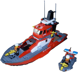 Фото конструктора LEGO World City Большой пожарный корабль 7046