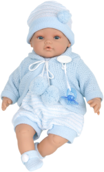 Фото куклы Antonio Juan Берни в голубом 42 см 1666B