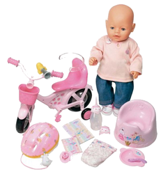 Фото куклы Zapf Creation Baby Born с музыкальным горшком и велосипедом 43 см 808-542