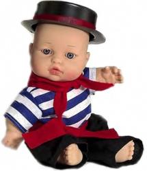 Фото куклы RAUBER Бобби в черной шляпе 25 см 2176-2