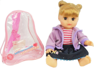 Фото куклы Joy Toy Соня в рюкзаке 33 см 5300