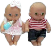 Фото куклы Shantou Gepai Пупс Малышки Веселая парочка 623058