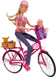 Фото куклы Simba Штеффи на велосипеде 5739050