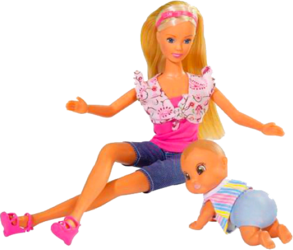 Фото куклы Simba Штеффи+детеныш в подгузниках 5732618