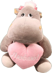 Фото Fluffy Family Бегемот с сердцем 26 см 93481