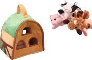 Фото Fluffy Family Домик 20 см с 3 домашними животными 93624