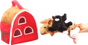 Фото Fluffy Family Домик 20 см с 3 лошадками 93625