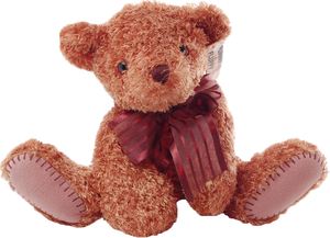 Фото Fluffy Family Медведь с полосатым бантом и заплатками 20 см 93306