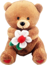 Фото Fluffy Family Мишка Тема с цветком 16 см 93703