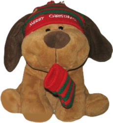 Фото сМАЙЛ Собака в шапке 25 см 83378