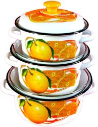 Фото набор кастрюль КМК Апельсин сок-1