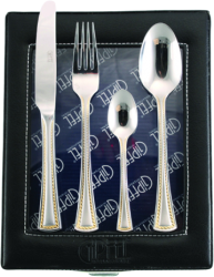 Фото набора столовых предметов Gipfel RIVIERA gold 6132