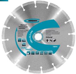Фото алмазного отрезного круга Gross 73003