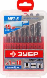Фото набора сверл ЗУБР МЕТ-ВП 4-29605-H19