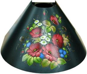 Фото кухонной вытяжки ELIKOR Эпсилон 60 черный/жостово/маки/ромашки/золотистый