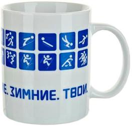 Фото белой кружки Sochi 2014 Пиктограммы с видами спорта 5550303