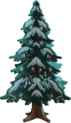 Фото новогодней искусственной ели Феникс Елочка со снежинкой зеленая 0.145 35692