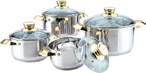 Фото набора посуды Bekker DeLuxe BK-2857 из нержавеющей стали