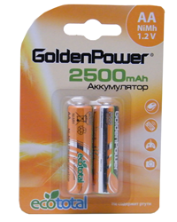 Фото аккумуляторной батарейки GoldenPower MR2500AA