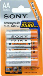 Фото аккумуляторной батарейки Sony HR6-4BL 2500mAh