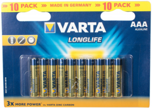 Фото элементов питания VARTA LONGLIFE 04103-BL10