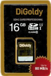 Фото флеш-карты Digoldy SD SDHC 16GB Class 10 UHS-1 80 Мб/с