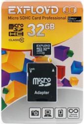 Фото флеш-карты EXPLOYD MicroSDHC 32GB Class 10 UHS-1 30 Мб/с + SD adapter