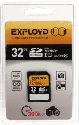 Фото флеш-карты EXPLOYD SD SDHC 32GB Class 10 UHS-1 30 Мб/с