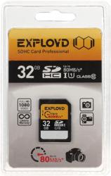 Фото флеш-карты EXPLOYD SD SDHC 32GB Class 10 UHS-1 80 Мб/с
