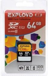 Фото флеш-карты EXPLOYD SD SDXC 64GB Class 10 UHS-1 95 Мб/с