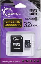 Фото флеш-карты G.Skill MicroSDHC 32GB Class 10 FF-TSDG32GA-C10 + SD adapter