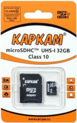 Фото флеш-карты Каркам MicroSDHC 32Gb Class 10 + SD adapter