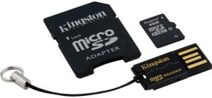 Фото флеш-карты Kingston MicroSDHC 4GB Class 10 + SD adapter + USB Reader
