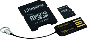Фото флеш-карты Kingston microSDXC 64GB Class 10 + SD адаптер + USB Reader