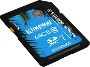 Фото флеш-карты Kingston SD SDXC 64GB Class 10 UHS-1 Ultimate SDA10/64GB